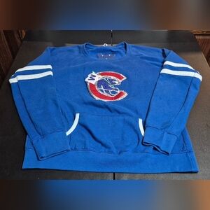 Men's size large blue Chicago Cubs sequin pullover sweatshirt